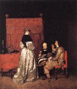TERBORCH, Gerard Paternal Admonition h Sweden oil painting reproduction